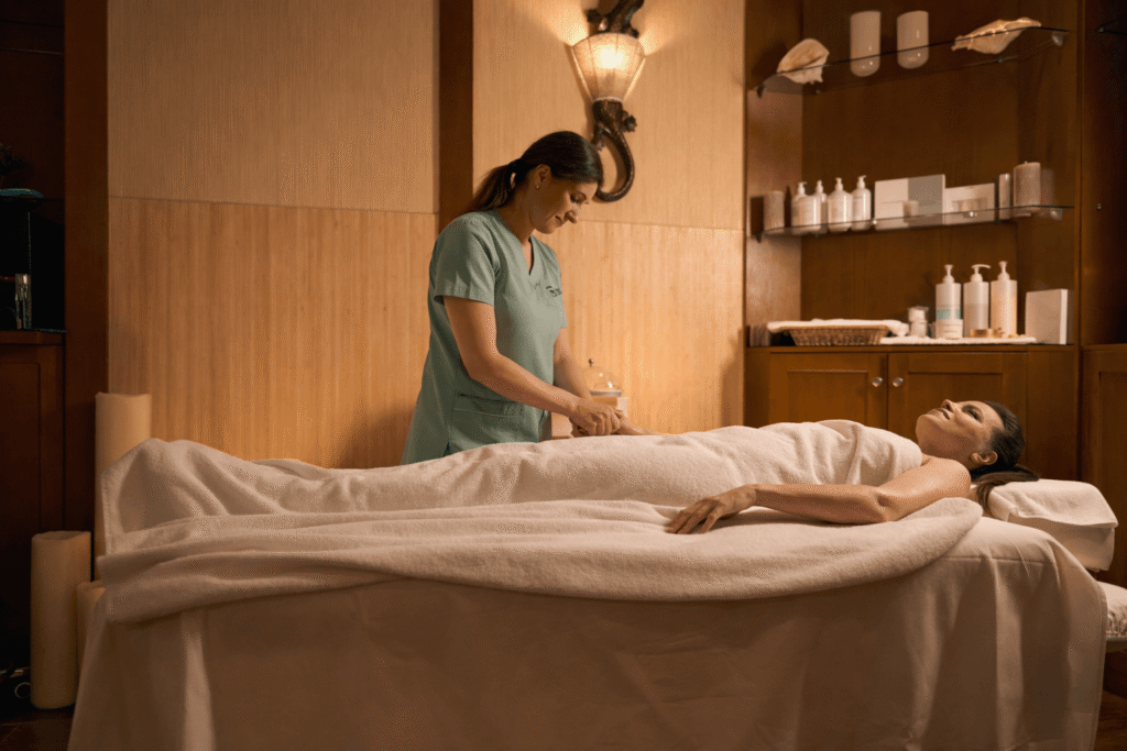 Área de spa del Hotel Versalles en Villanueva, Casanare, diseñada para la relajación y el descanso.