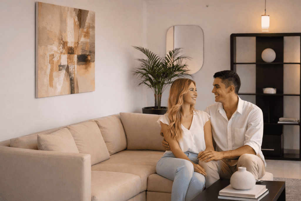 Sala de habitación del Hotel Versalles en Villanueva, Casanare, con huéspedes disfrutando del espacio.