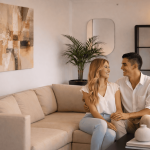 Sala de habitación del Hotel Versalles en Villanueva, Casanare, con huéspedes disfrutando del espacio.